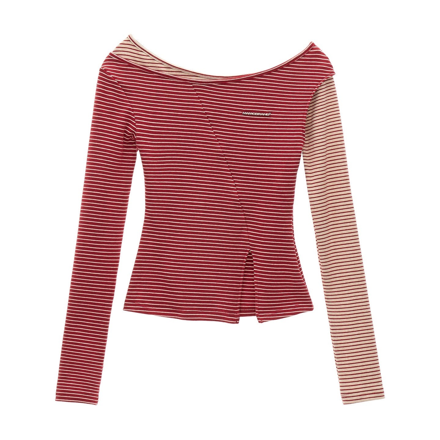 MAMC_Breathable_Slim_Striped_Pullover_Womens_Casual_Red_Black_Long_Sleeve_T-Shirts_MISSTT