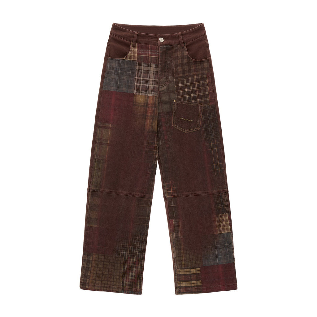 MAMC_Brown_Plaid_Cotton_Stretch_Vintage_Relaxed_Natural_Waist_Button_Fly_Jeans_MISSTT