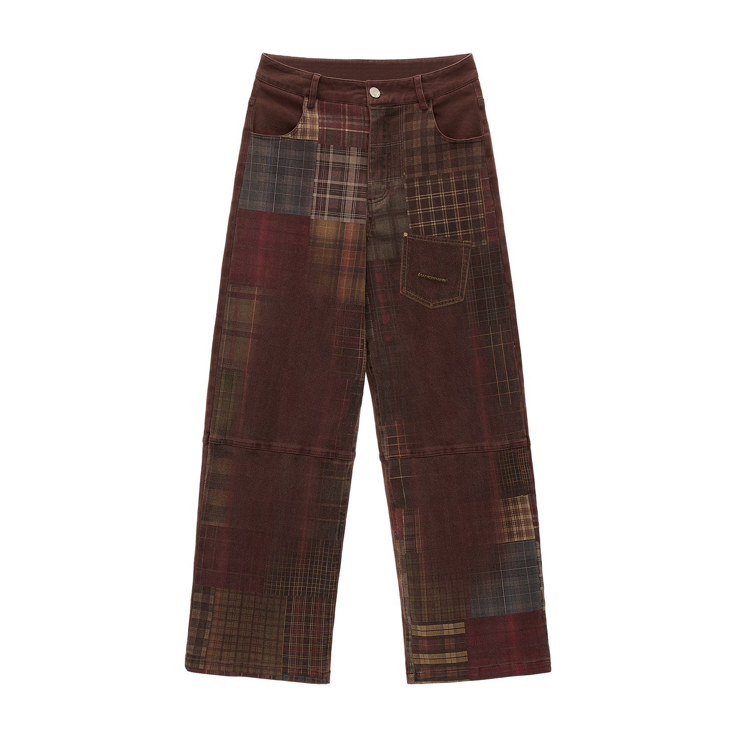 MAMC_Brown_Plaid_Cotton_Stretch_Vintage_Relaxed_Natural_Waist_Button_Fly_Jeans_MISSTT
