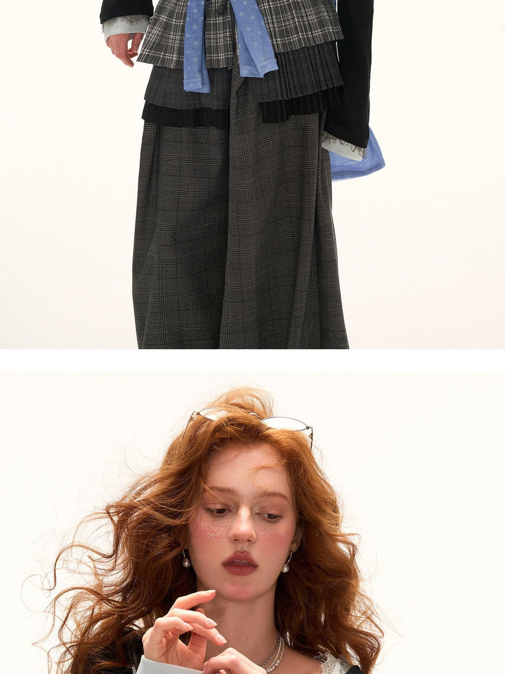 MAMC Cotton Blend Square Neck Slim Fit Faux Layered Women Long Sleeve T-Shirts