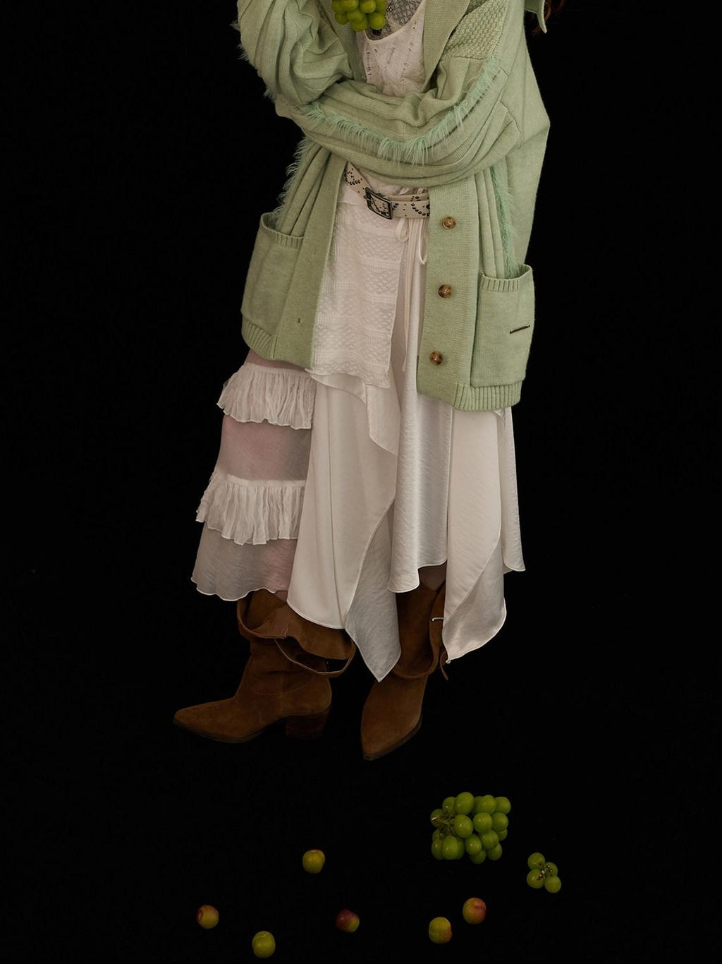 MAMC Cozy Pocketed Knit Relaxed Collared Midlength Women Acrylic Blend Cardigans
