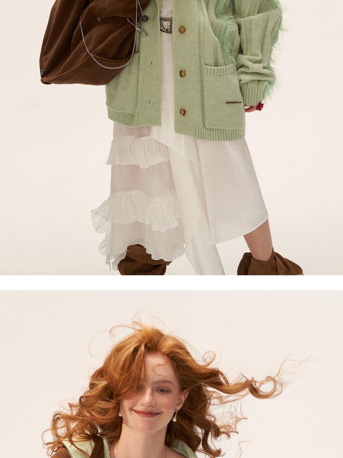MAMC Cozy Pocketed Knit Relaxed Collared Midlength Women Acrylic Blend Cardigans