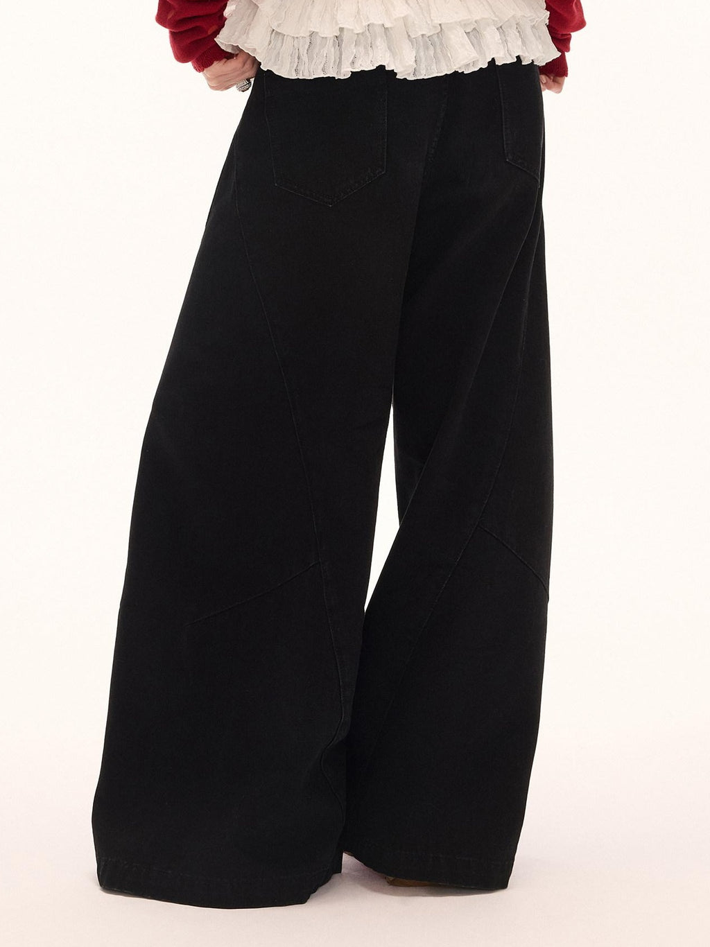 MAMC Distressed Vintage Wide Leg Natural Waist Casual Cotton Youth Jeans
