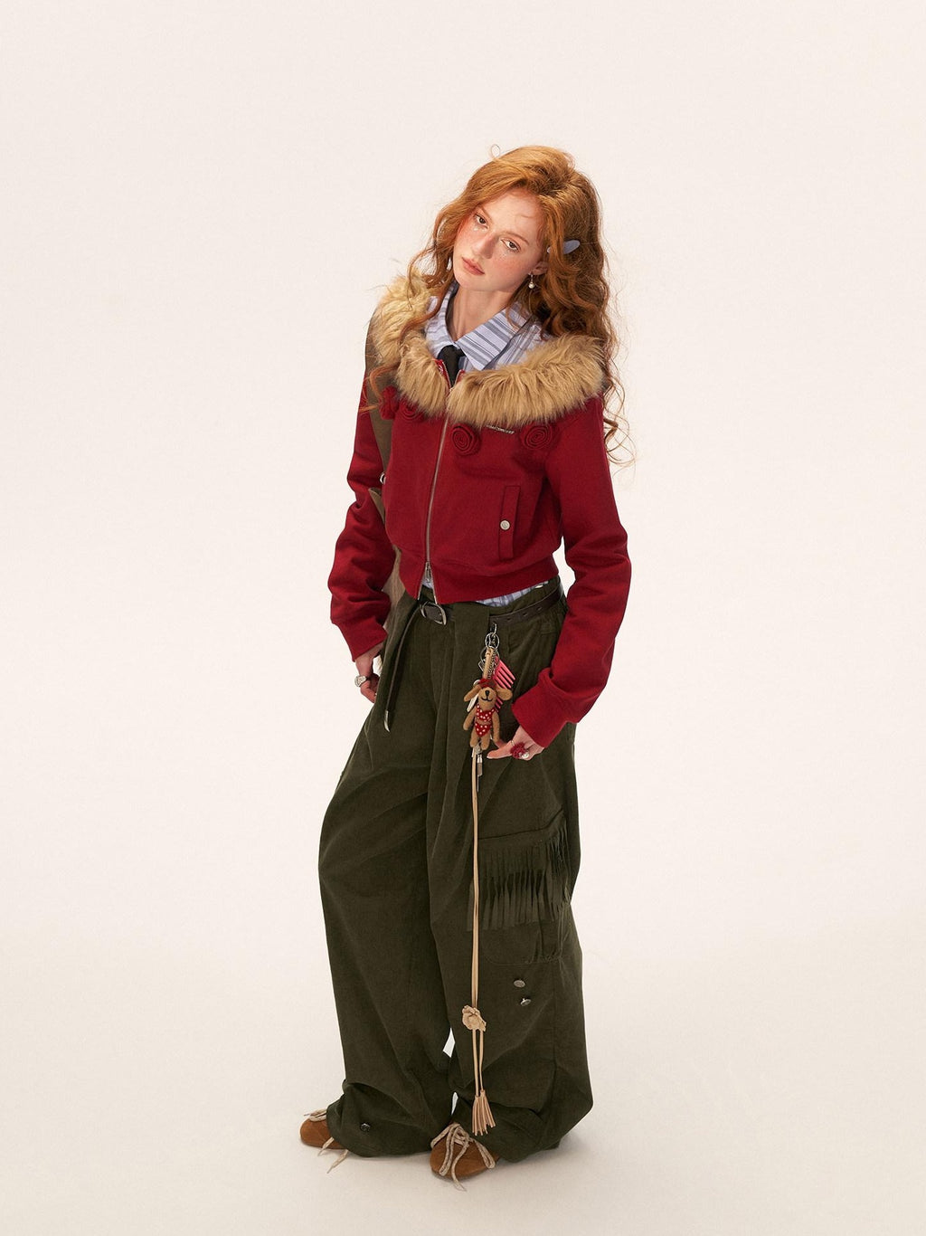 MAMC Elegant 100 Percent Cotton Cropped Detachable Floral Everyday Women Jackets