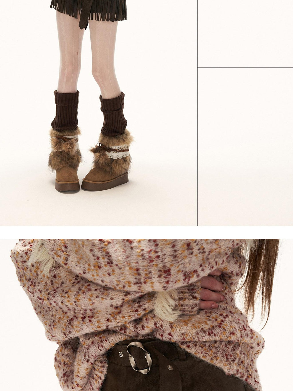 MAMC Fringe Detail Natural Waist Solid Brown Casual Women Straight Mini Shorts