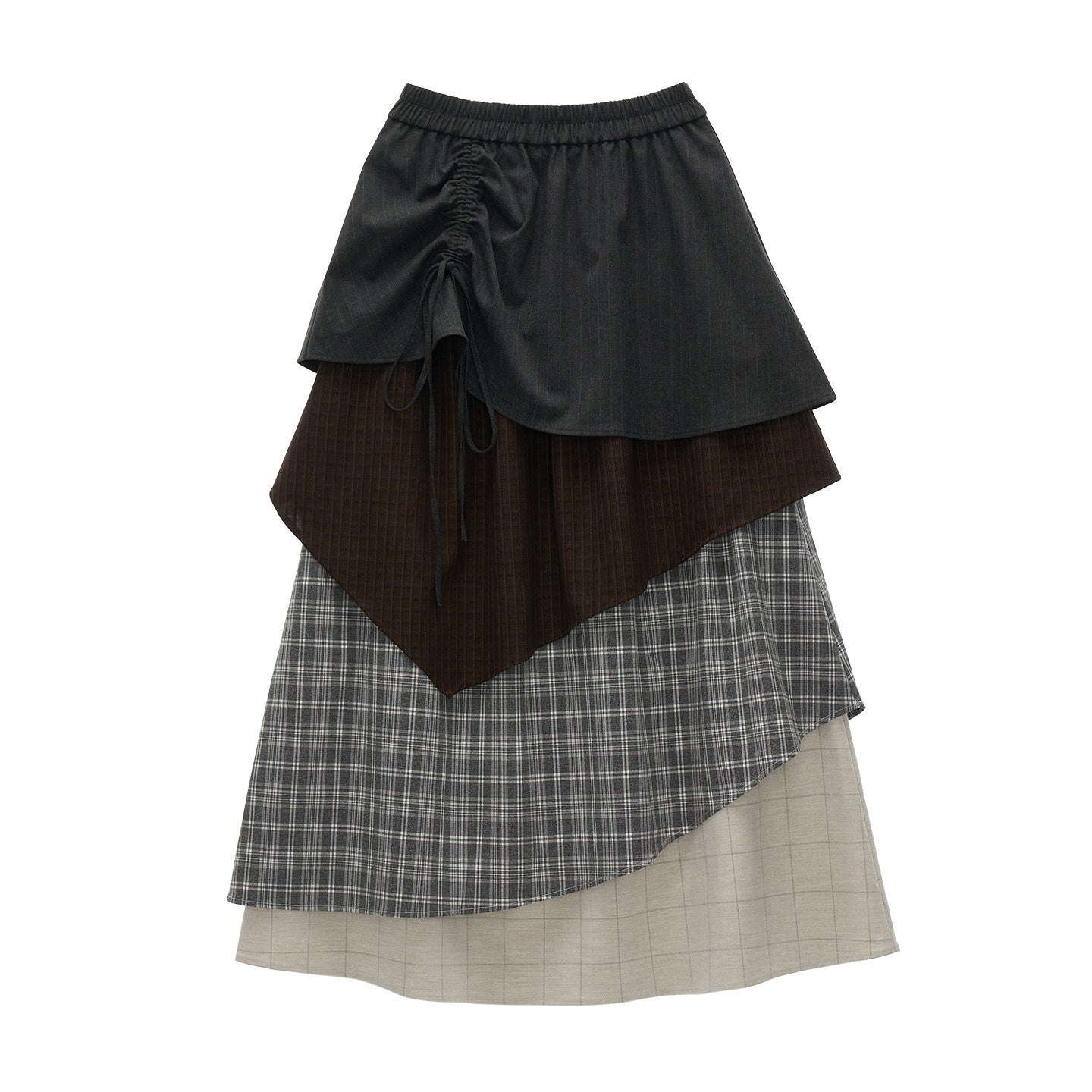 MAMC_Layered_Casual_Loose_Mid_Waist_Flowy_Fairy_Women_Blue_Gray_Maxi_Skirts_MISSTT