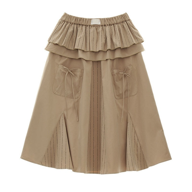 MAMC_Lightweight_Polyester_Versatile_Tiered_Midrise_Solid_Khaki_Blue_Midi_Skirts_MISSTT