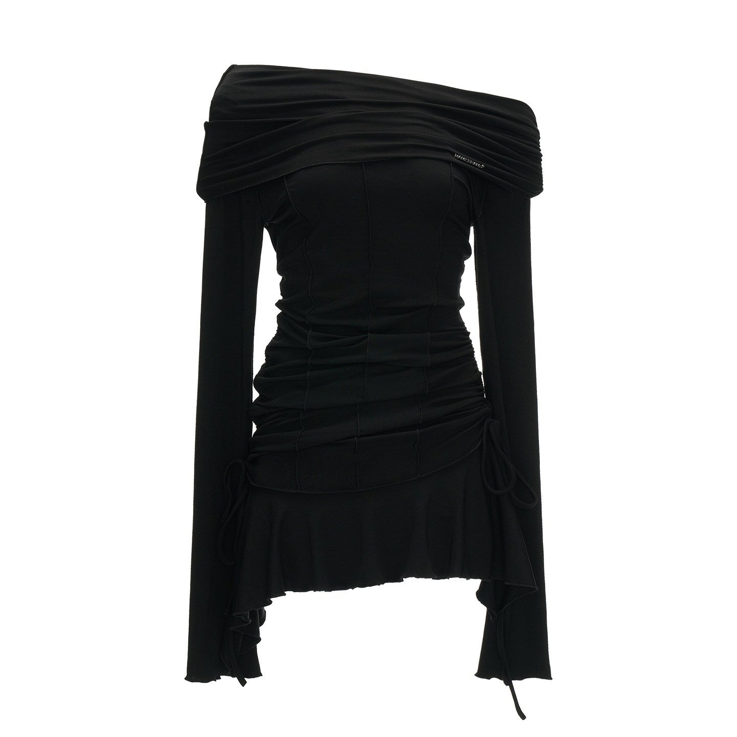 MAMC_Modal_Fabric_Asymmetric_Hem_Figure_Flattering_Slim_Fit_Women_Mini_Skirts_MISSTT