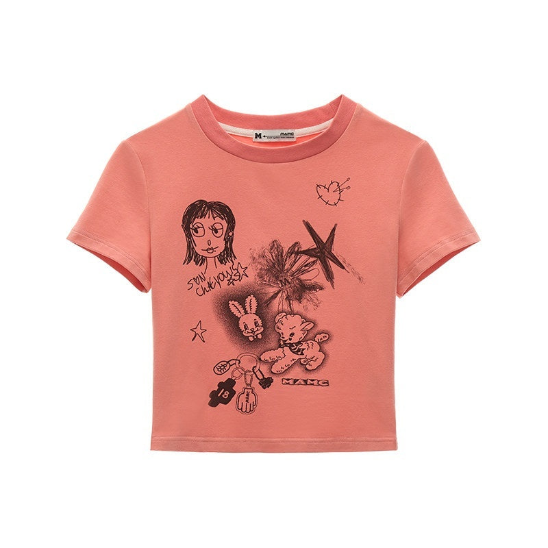 MAMC_Moisture_Wicking_Cute_Slim_Fit_Cartoon_Print_Short_Sleeve_Basic_Crop_Tops_MISSTT