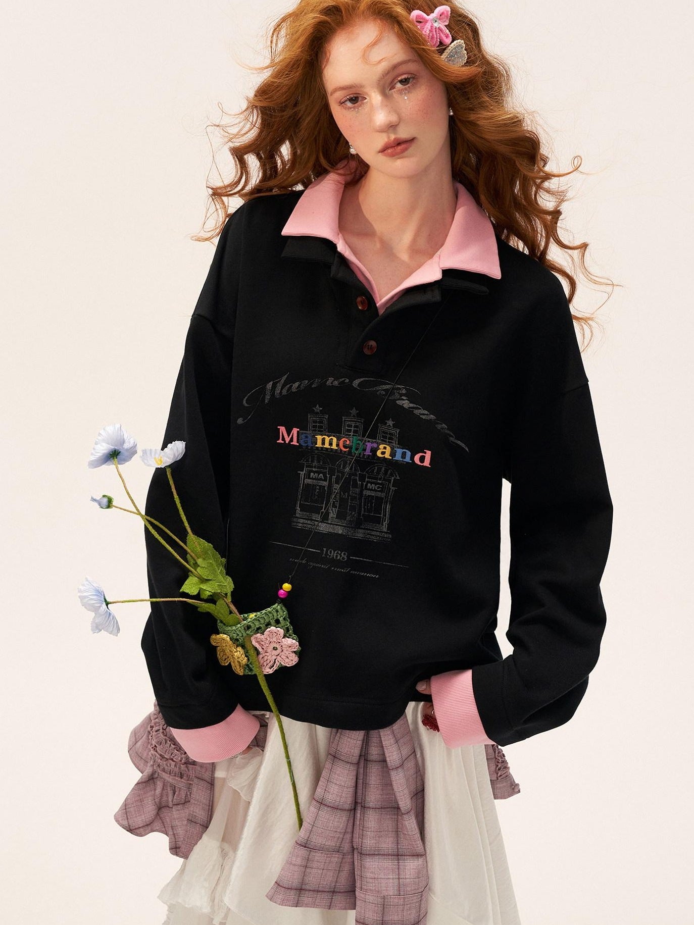 MAMC Oversized Cotton Blend Pullover Minimalist Commuter Long Sleeve Unisex Hoodie