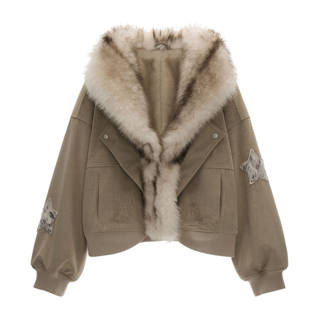 MAMC_Pu_Faux_Layered_Star_Print_Loose_Commuter_Lapel_Button_Side_Pocket_Women_Jackets_MISSTT