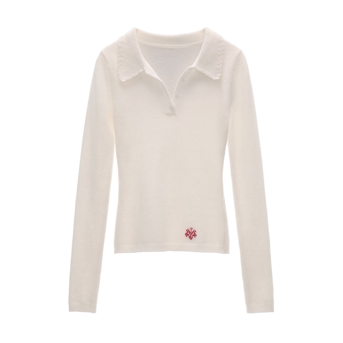 MAMC_Puff_Sleeve_V-neck_Vintage_Slim_Fit_Buttoned_Acrylic_Blend_Daily_Women_Knitwear_MISSTT
