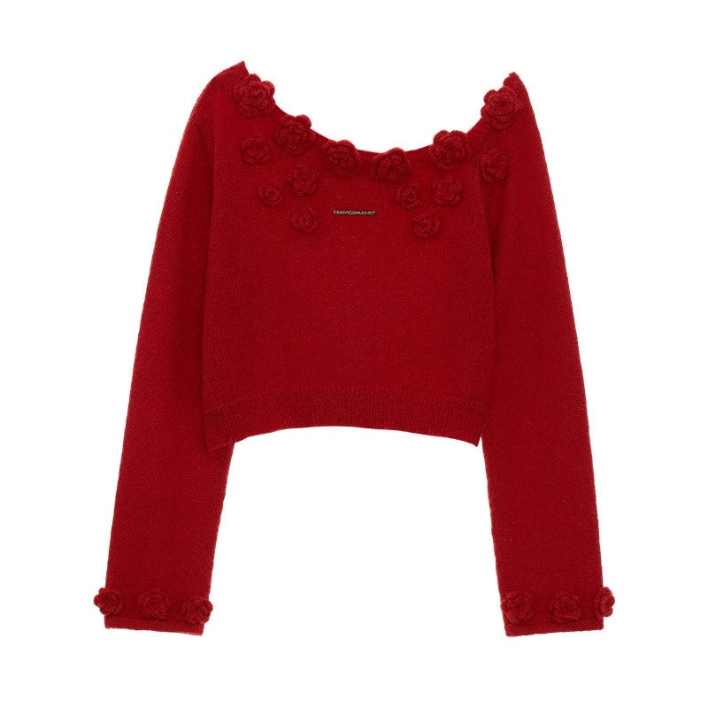 MAMC_Recycled_Fiber_Pullover_With_Floral_3D_Detail_Minimalist_Commuter_Sweaters_MISSTT
