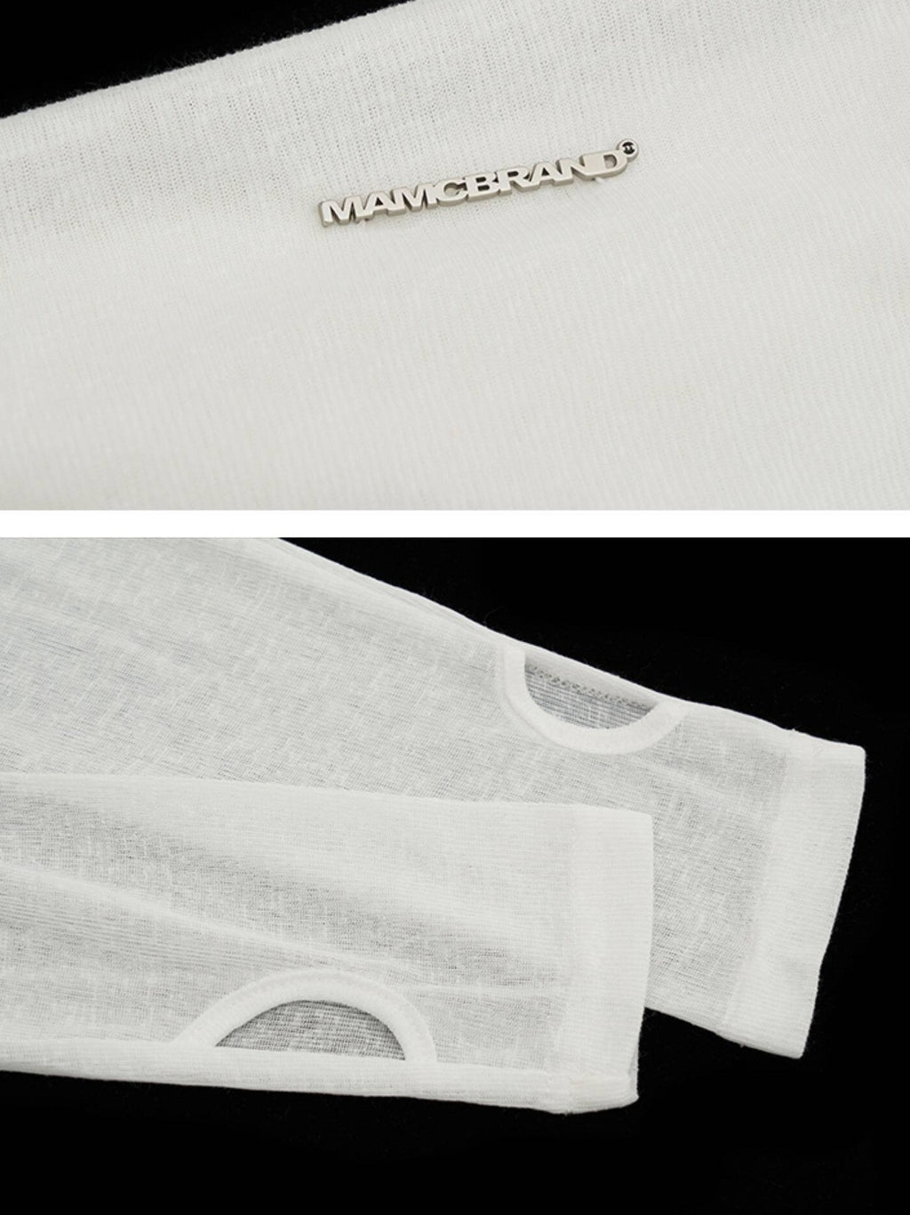 MAMC Sexy Slim Fit White Long Sleeve Letter Print Casual Off Shoulder Crop Tops