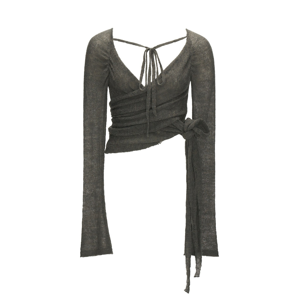 MAMC_Sexy_Slim_Tie_Detail_Street_Style_Women_Cardigan_Knit_Top_Pink_Gray_Knitwear_MISSTT