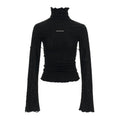 MAMC_Slim_Minimalist_Mock_Neck_Office_Black_White_Polyester_Long_Sleeve_T-Shirts_MISSTT