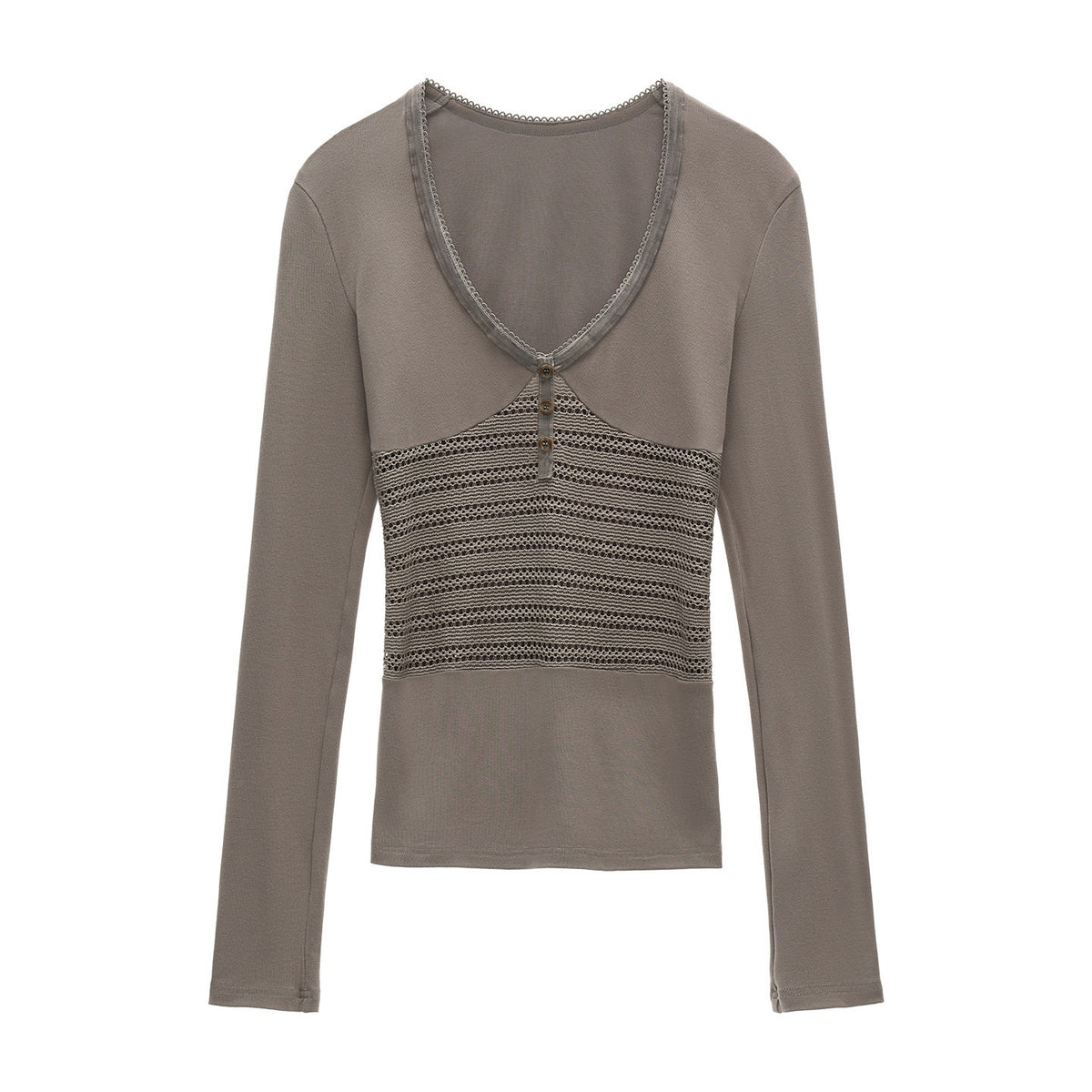 MAMC_Slim_Stretch_V-neck_Cutout_Minimalist_Office_Women_Cross_Long_Sleeve_T-Shirts_MISSTT