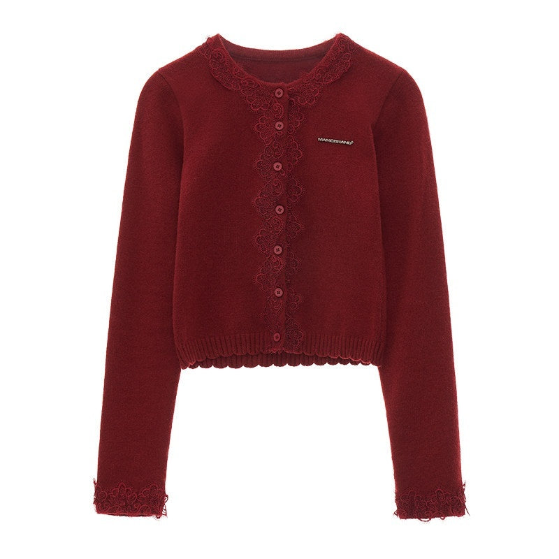 MAMC_Soft_Acrylic_Nylon_Blend_Slim_Fit_Round_Neck_Short_Work_Minimal_Knit_Cardigans_MISSTT