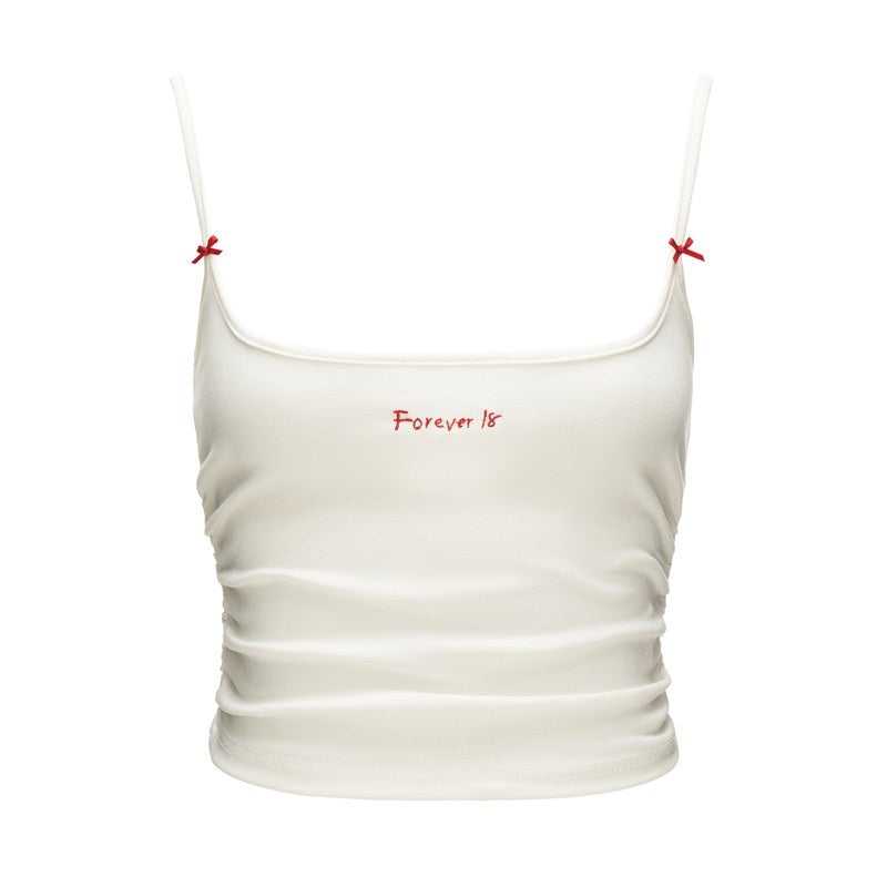 MAMC_Soft_Cotton_Stretch_Lace_Slim_Crop_Square_Neck_Women_Letter_Print_Camisoles_MISSTT
