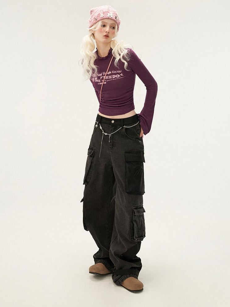 MAMC Soft Warm Adjustable Knit Beanie Round Top No Brim Women Acrylic Pink Hats