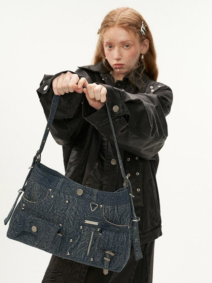 MAMC Spacious Eco Friendly Blue Minimalist Shoulder Everyday Tote Bags