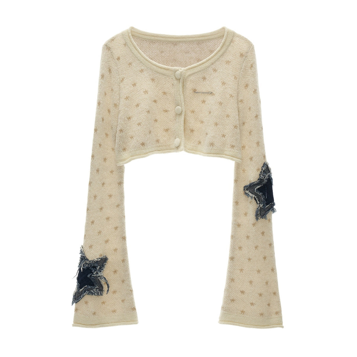 MAMC_Star_Pattern_Slim_Fit_Minimal_Casual_Women_Knit_Open_Front_Cropped_Cardigans_MISSTT