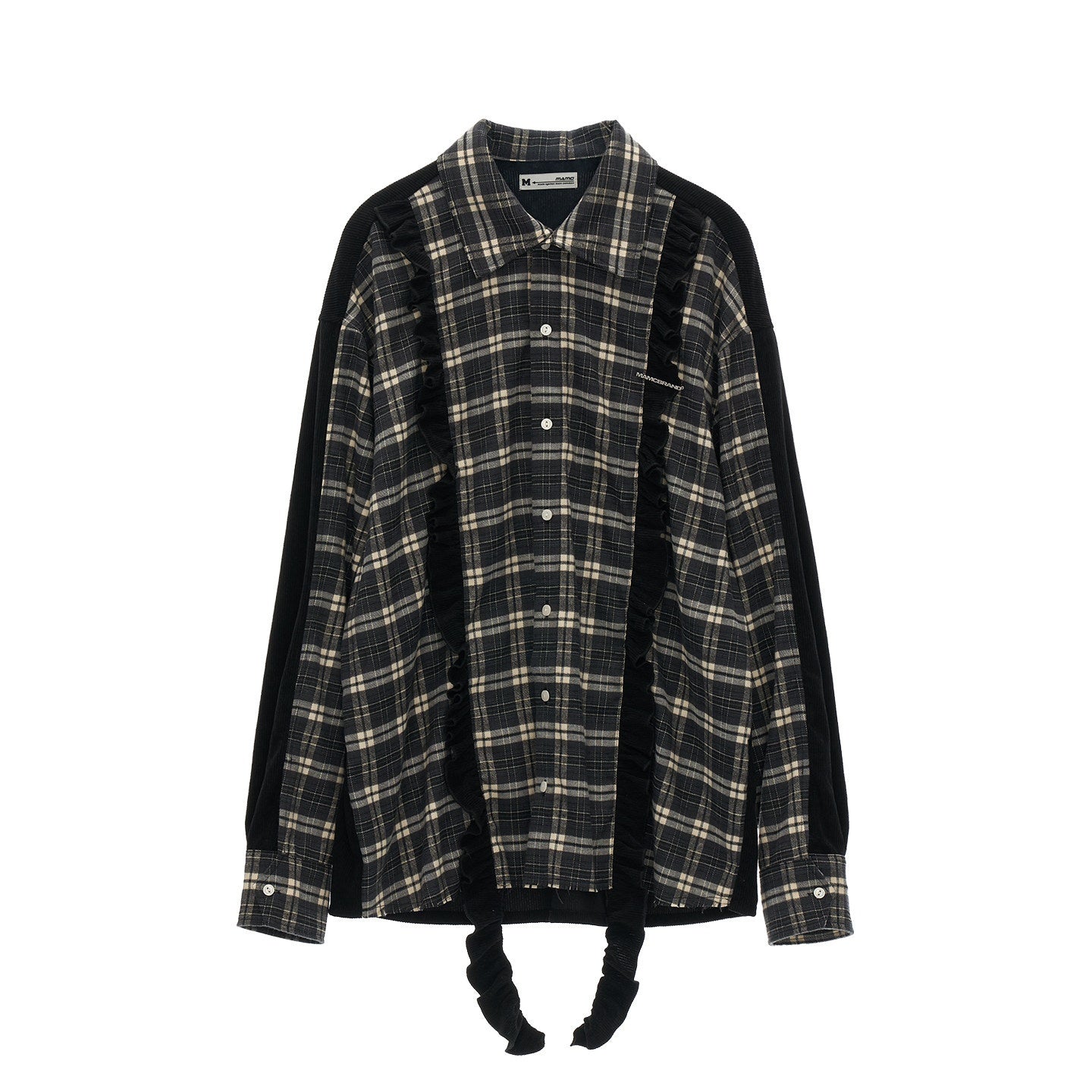 MAMC_Stretch_Polyester_Loose_Patchwork_Plaid_Button_Down_Women_Work_Blouses_MISSTT