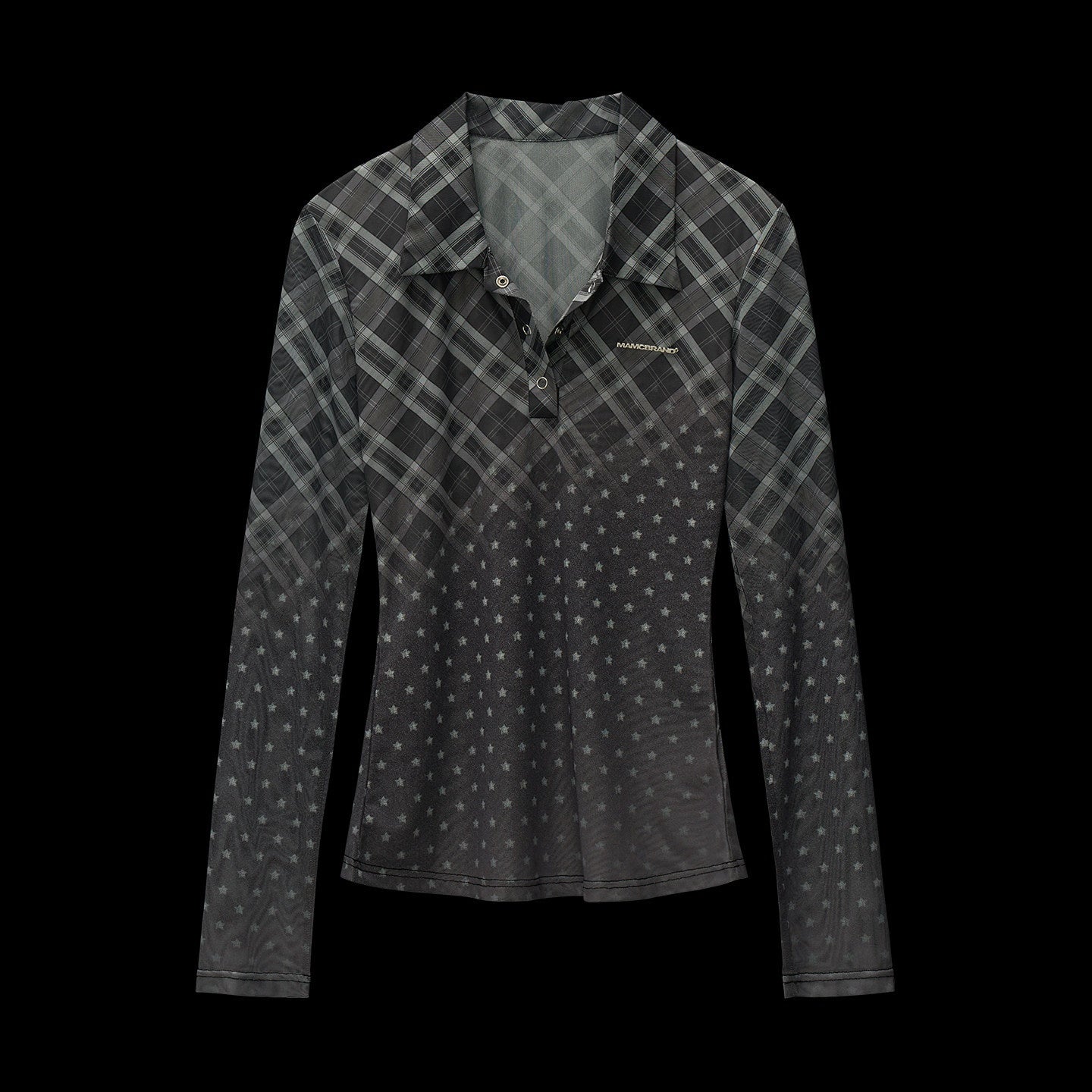 MAMC_Stretch_Slim_Fit_Commuter_Women_Ombre_Cross_Check_Long_Sleeve_T-Shirts_MISSTT