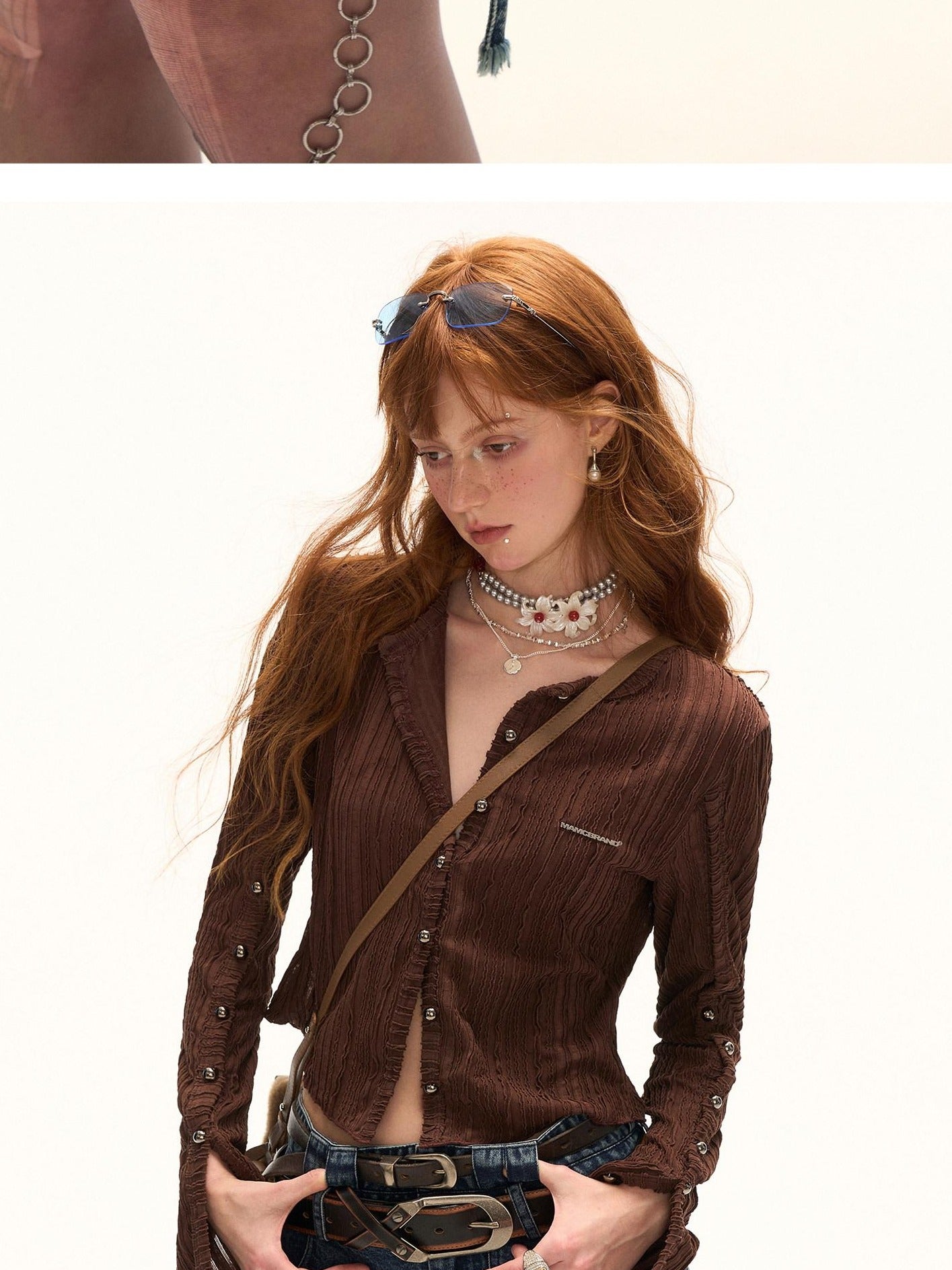 MAMC Vintage Double Waistband Slim Mid Waist Cotton Denim Casual Women Mini Skirts