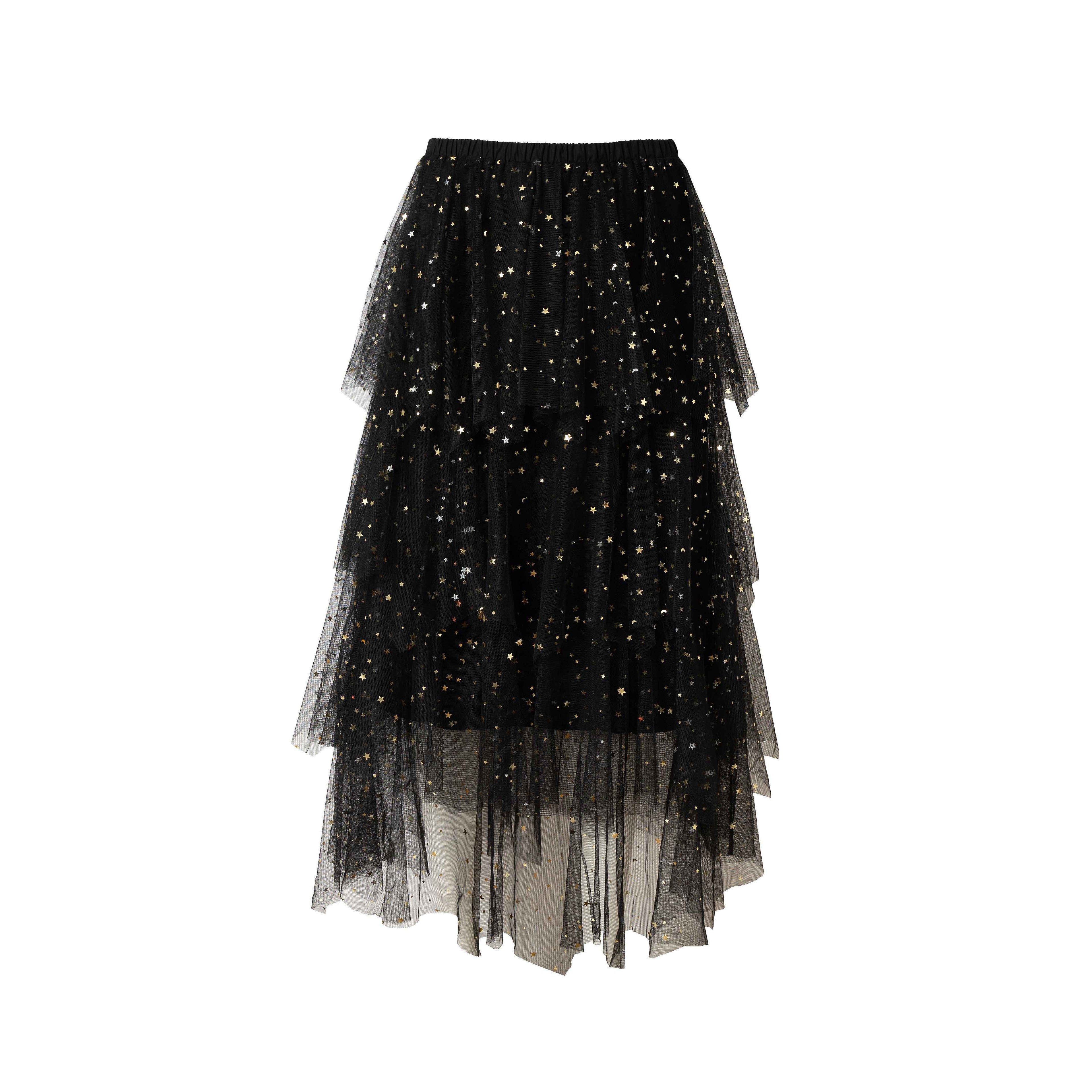 NO_ROMANCE_Ballet_Star_Multi_Layer_Tulle_Cake_Women'S_Polyester_Midi_Skirts_MISSTT