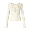 NO_ROMANCE_Baroque_Flocked_Wing_Embroidered_Polka_Slim_Women'S_Long_Sleeve_T-Shirts_MISSTT