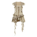 NO_ROMANCE_Baroque_Gold_Satin_Asymmetrical_Ruffle_Faux_Two_Piece_Women'S_Midi_Dresses_MISSTT