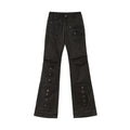 NO_ROMANCE_Dark_Punk_Wrinkled_Washed_Slight_Flare_Women'S_80_Polyester_20_Cotton_Chinos_MISSTT