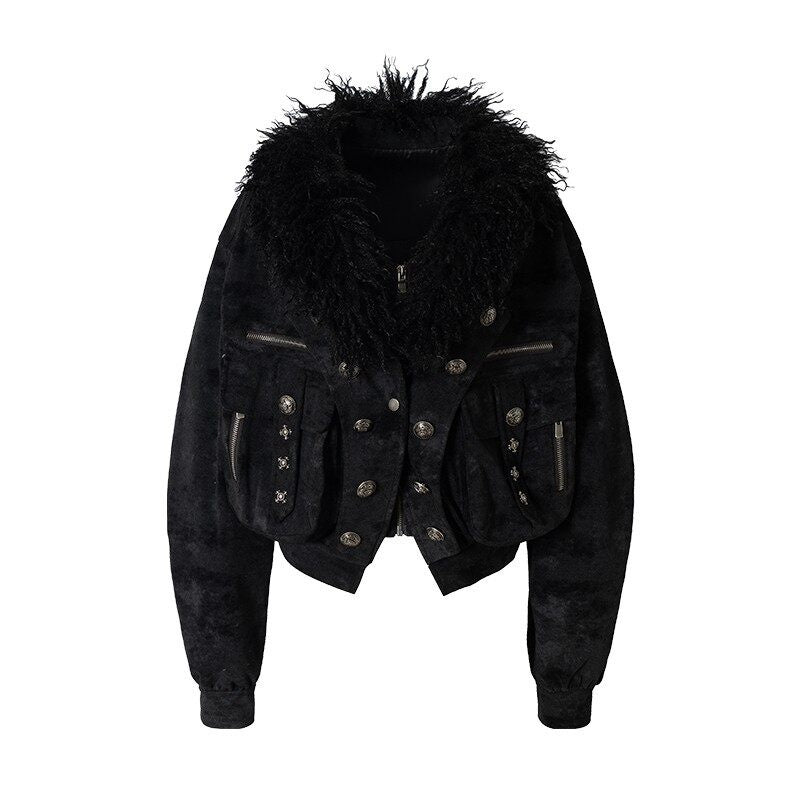 NO_ROMANCE_Distressed_Patchwork_Plaid_Punk_Faux_Layered_Oversized_Women'S_Jackets_MISSTT