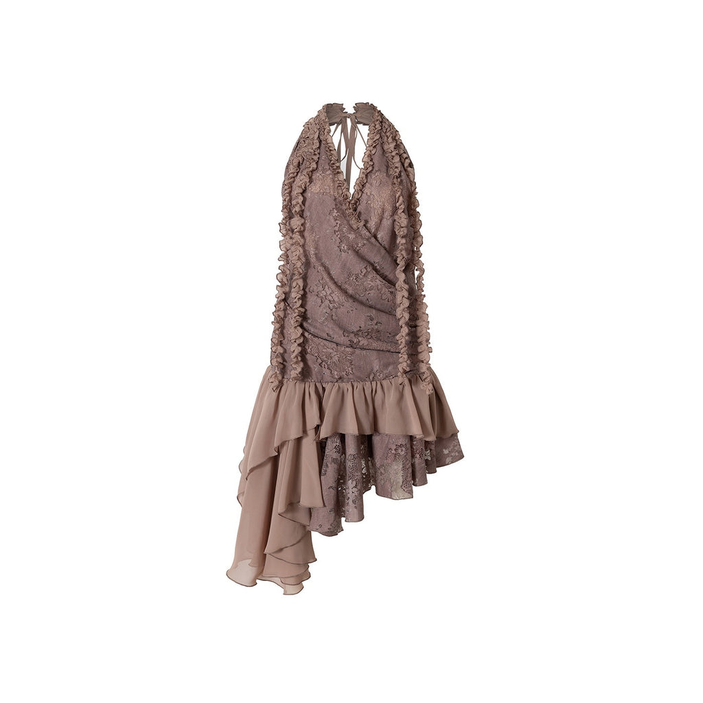 NO_ROMANCE_Lace_Lettuce_Hem_Asymmetrical_Layered_Halter_Women'S_Lace_Mini_Dresses_MISSTT