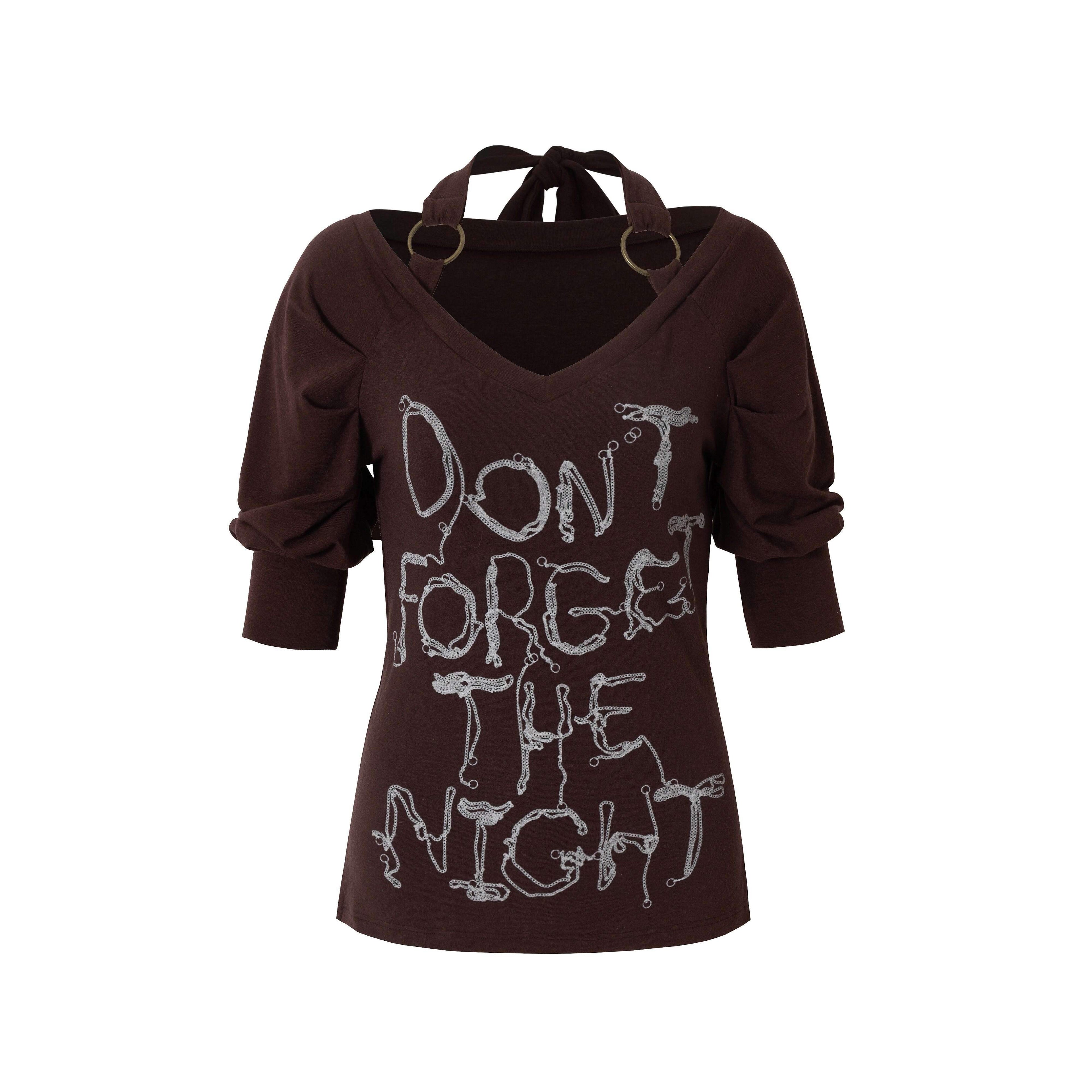 NO_ROMANCE_Maroon_Halter_Puff_Sleeve_Printed_Women'S_Stretch_Cotton_Short_Sleeve_T-Shirts_MISSTT