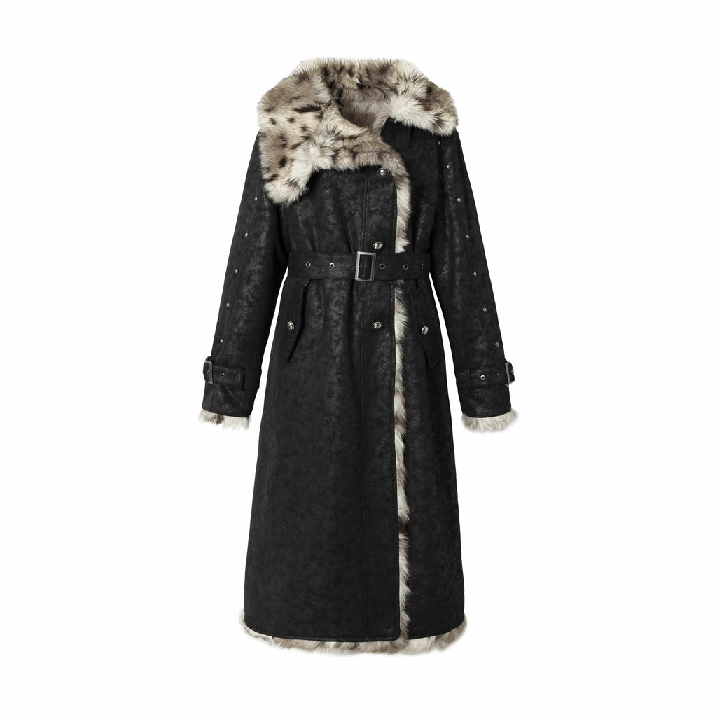 NO_ROMANCE_Punk_Leopard_Print_Reversible_Women'S_Faux_Suede_Faux_Fur_Long_Coats_MISSTT