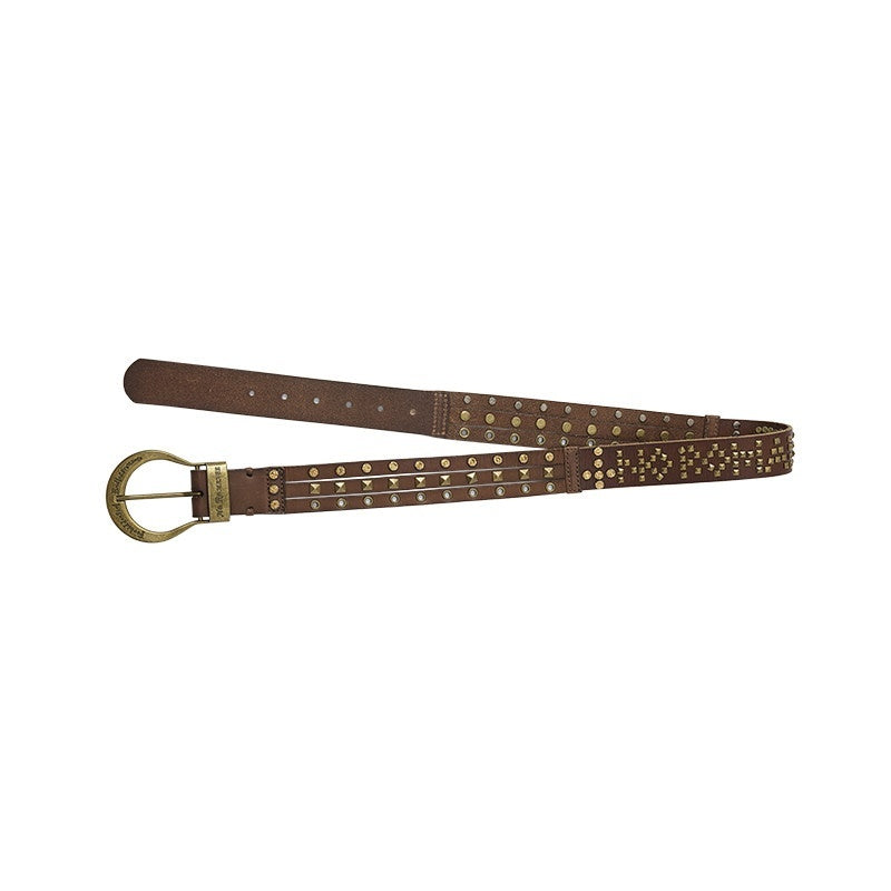 NO_ROMANCE_Rhinestone_Punk_Original_Design_Women'S_Genuine_Leather_Belts_MISSTT