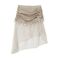 NO_ROMANCE_Satin_Mesh_Tassel_Asymmetric_Faux_Slit_Mermaid_Women'S_Polyester_Midi_Skirts_MISSTT