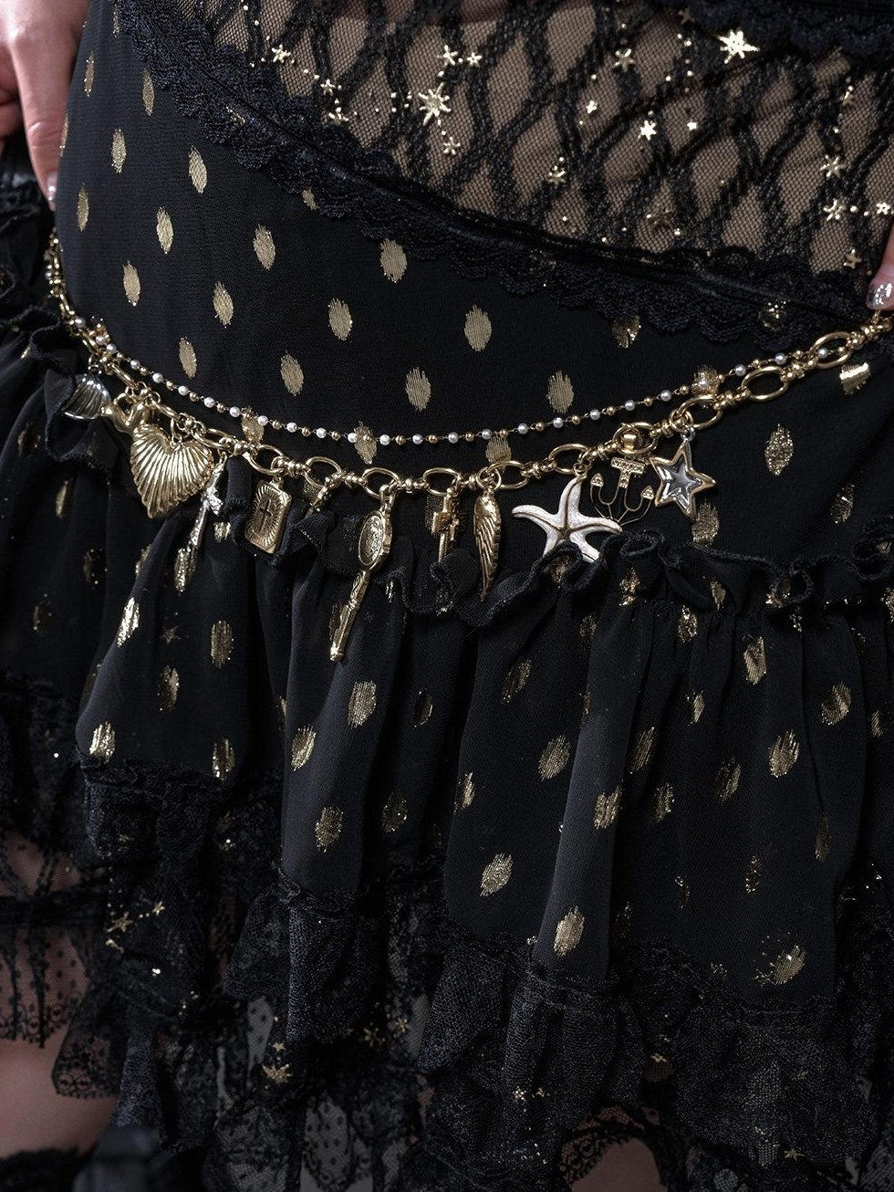 NO ROMANCE Sparkling Punk Vintage Heart Cross Layered Women'S Mixed Metal Necklaces