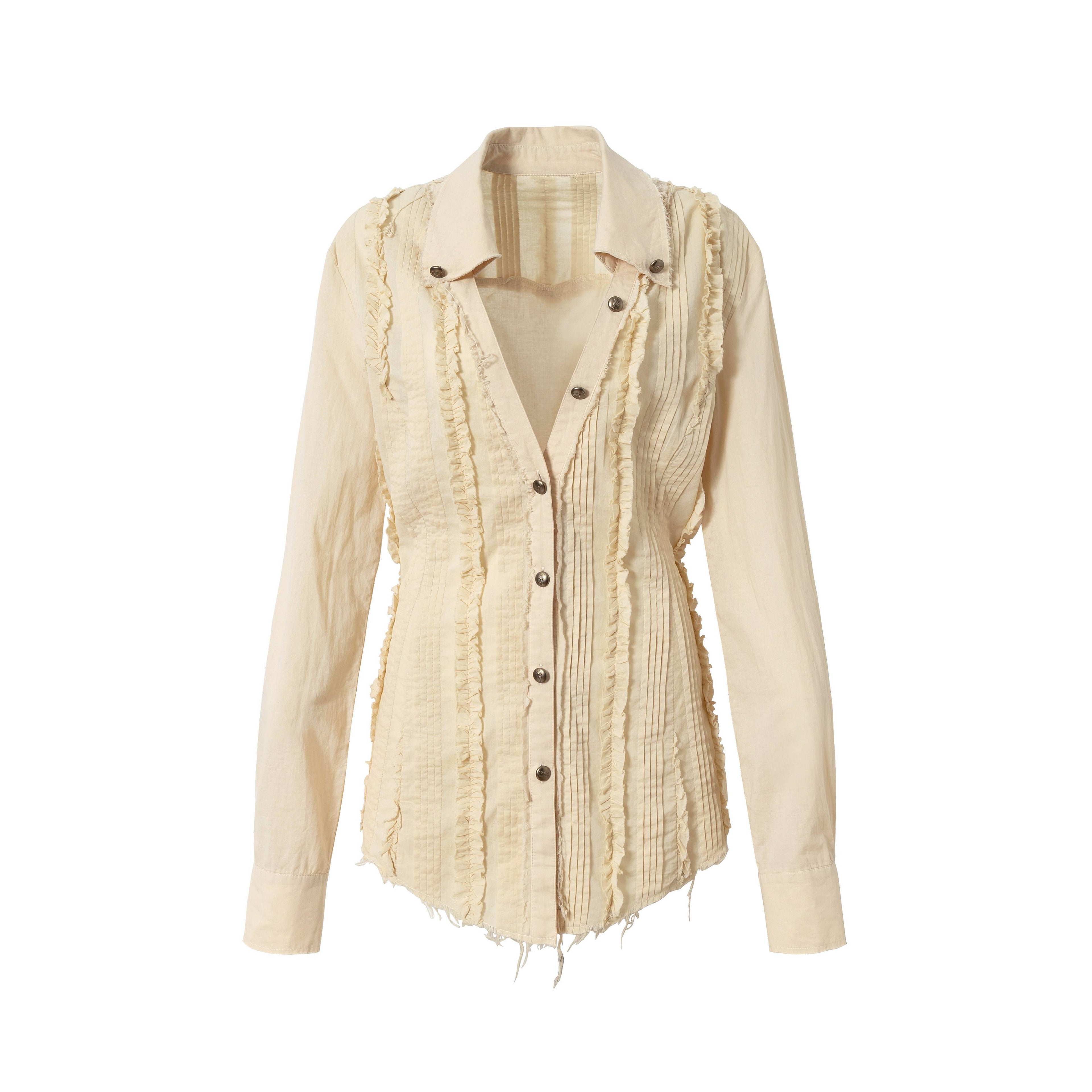 NO_ROMANCE_Vintage_Lace_Puff_Sleeve_V-neck_Slim_Fit_Women'S_Cotton_Blouses_MISSTT