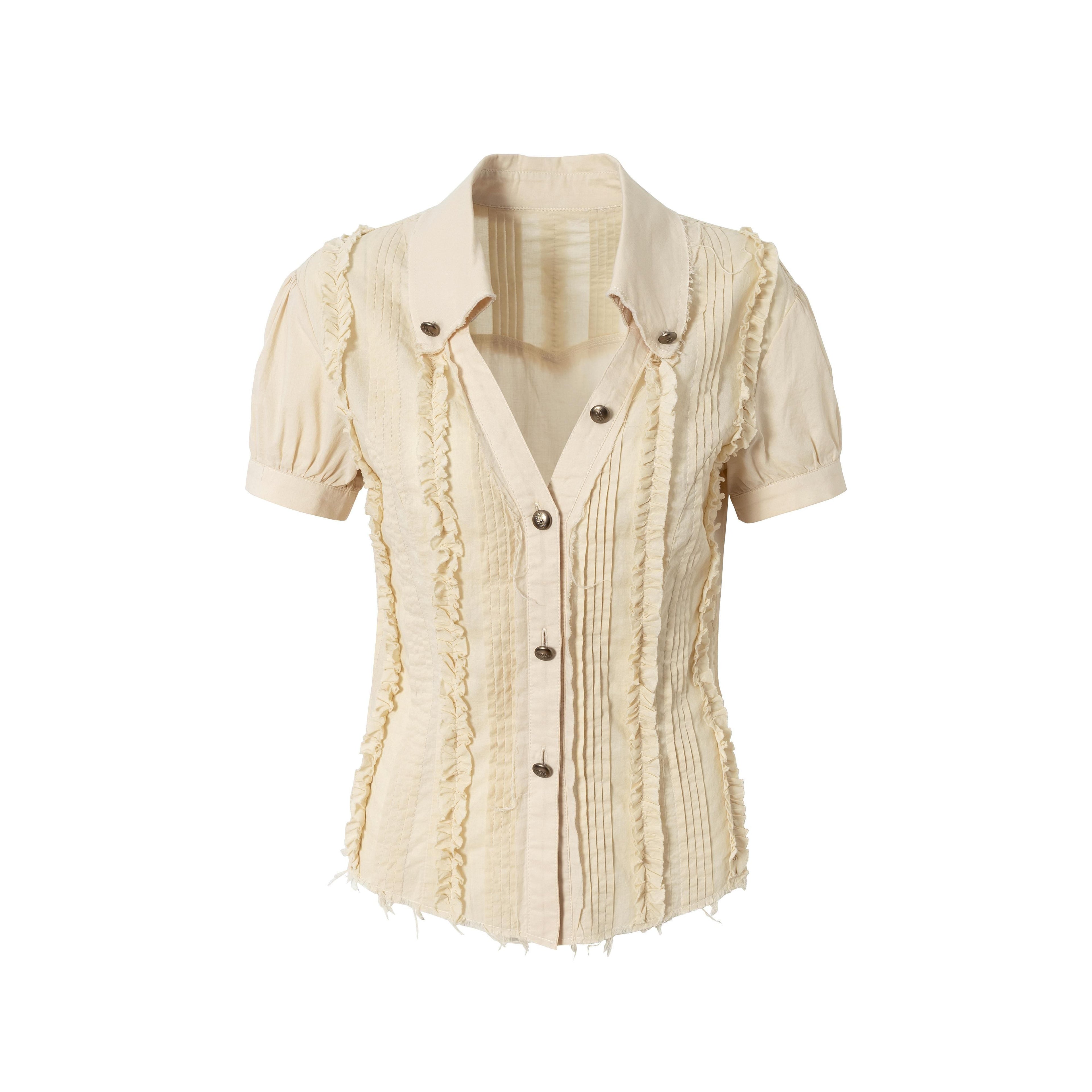 NO_ROMANCE_Vintage_Lace_Puff_Sleeve_V-neck_Slim_Fit_Women'S_Cotton_Blouses_MISSTT