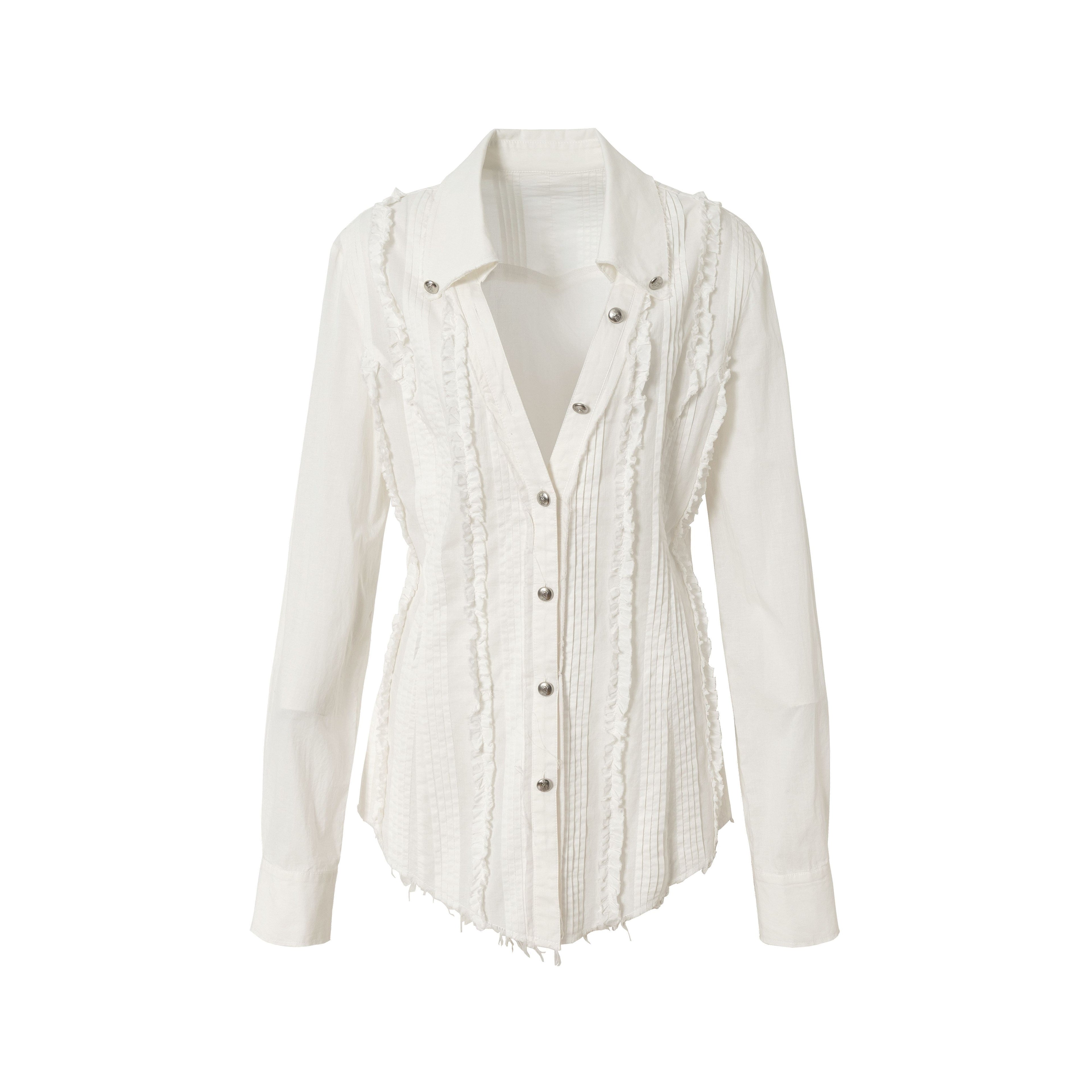 NO_ROMANCE_Vintage_Lace_Puff_Sleeve_V-neck_Slim_Fit_Women'S_Cotton_Blouses_MISSTT