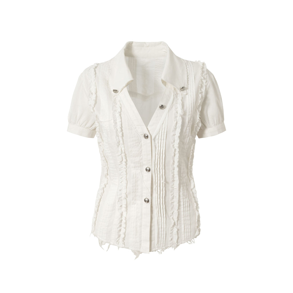NO_ROMANCE_Vintage_Lace_Puff_Sleeve_V-neck_Slim_Fit_Women'S_Cotton_Blouses_MISSTT