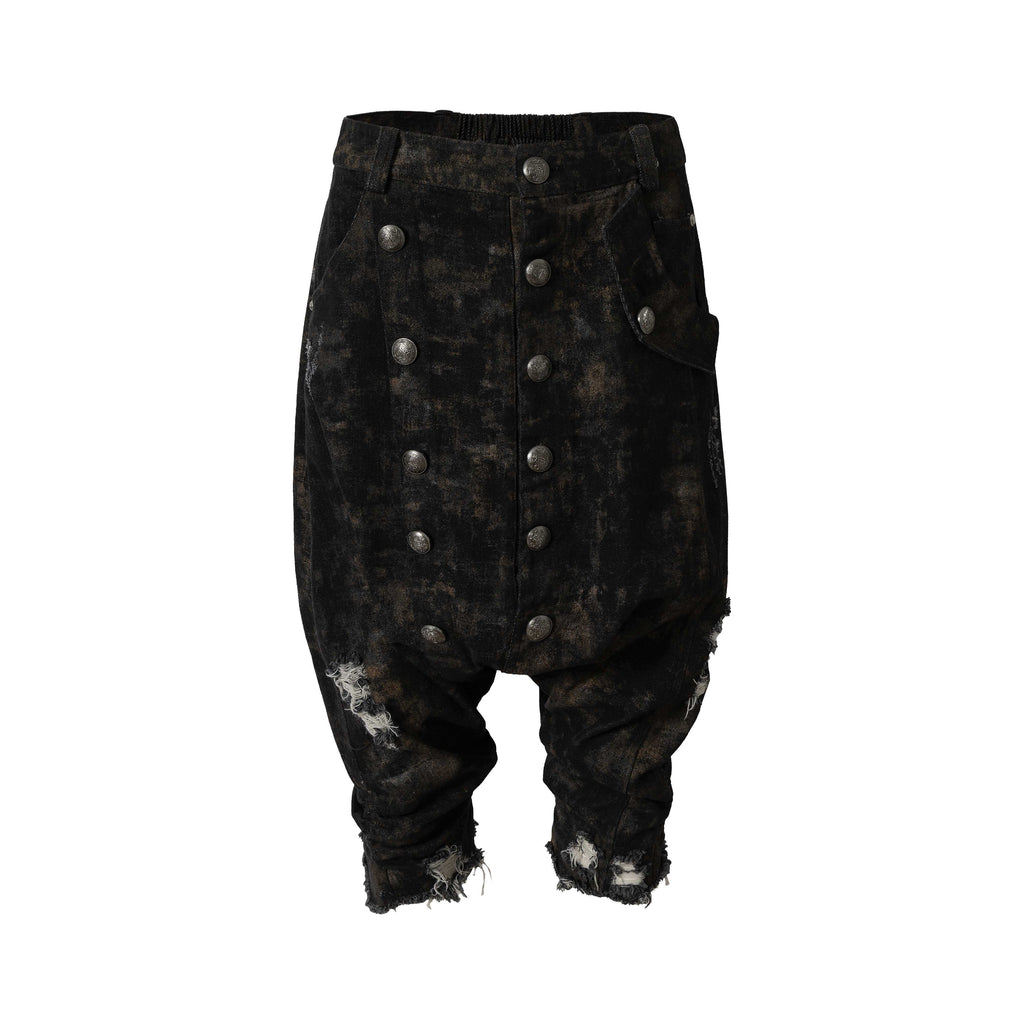 NO_ROMANCE_Washed_Black_Distressed_Ripped_Relaxed_Women'S_Denim_Bermuda_Shorts_MISSTT