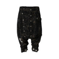 NO_ROMANCE_Washed_Black_Distressed_Ripped_Relaxed_Women'S_Denim_Bermuda_Shorts_MISSTT