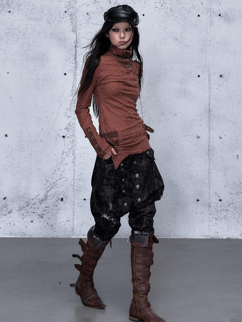 NO ROMANCE Washed Black Distressed Ripped Relaxed Women'S Denim Bermuda Shorts