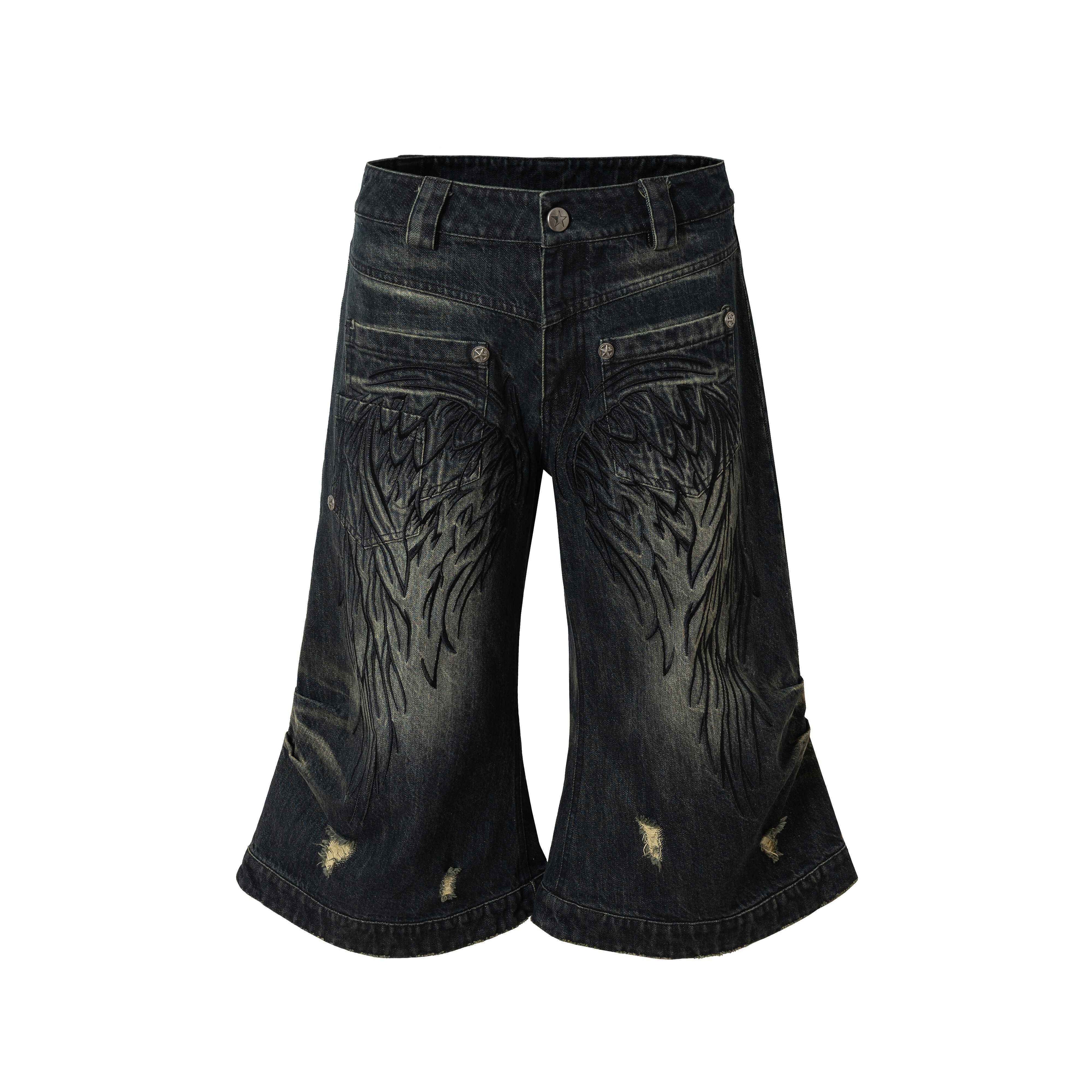 NO_ROMANCE_Washed_Vintage_Punk_Embroidered_Wings_Women'S_Cotton_Wide-Leg_Jeans_MISSTT