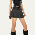 Nico_Molly_Anti_Static_Lined_Vintage_Pleated_Aline_Low_Waist_Chain_Detail_Women_Mini_Skirts_MISSTT
