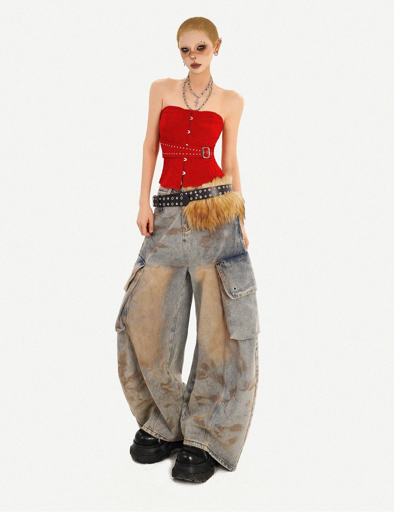 Nico Molly Backless Slim Fit Street Style Short Solid Red Party Casual Women Tube Tops